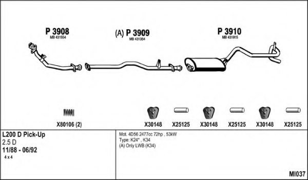 FENNO MI037 Exhaust System